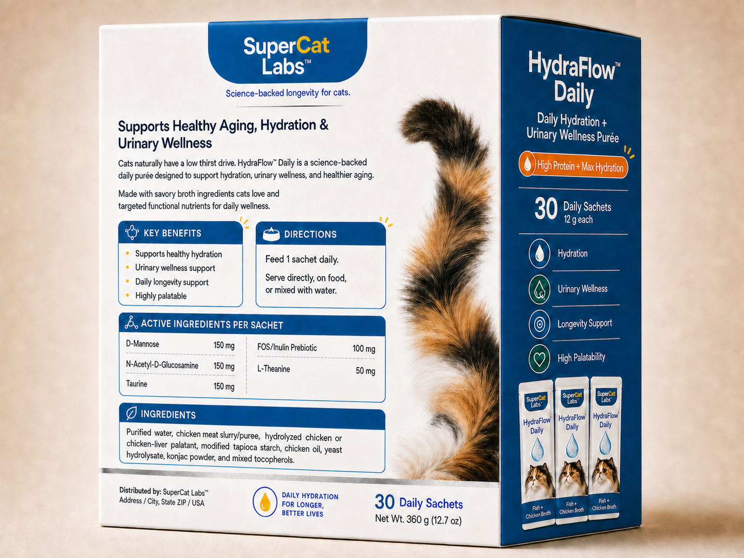 SuperCat HydraFlow Daily box information