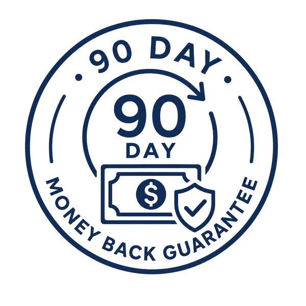90-day money back guarantee